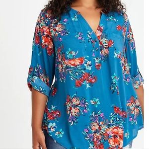 Torrid Harper 3/4 Sleeve Blouse Size 1